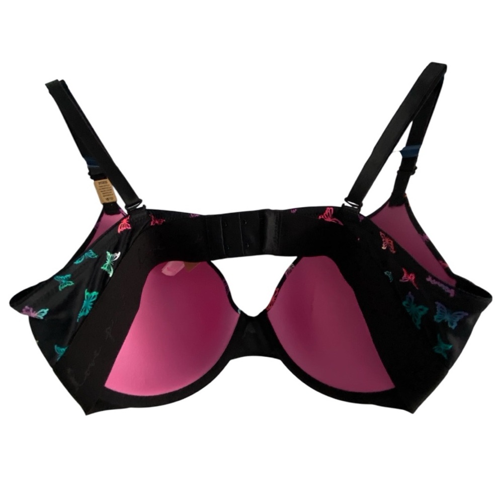 *Brand New!!!* Victoria's Secret Butterfly Print Black Bra - Picture 2 of 5